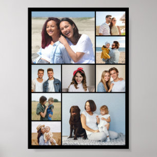 Create Your Own 9 Photo Collage Poster