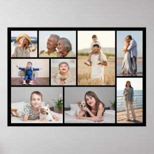 Create Your Own 9 Photo Collage Poster