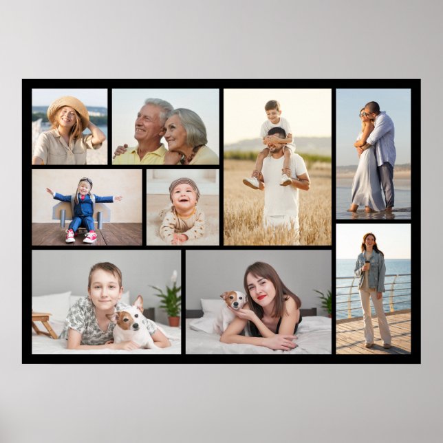 Create Your Own 9 Photo Collage Poster (Front)