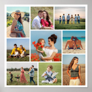 Create Your Own 9 Photo Collage Poster