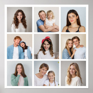 Create Your Own 9 Photo Collage Poster