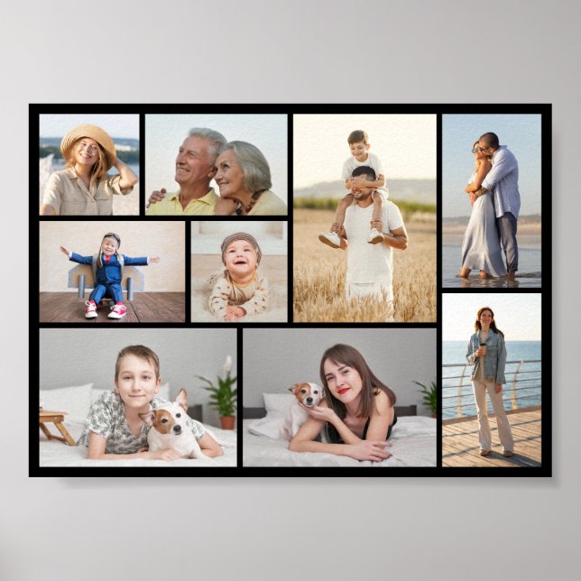 Create Your Own 9 Photo Collage  Poster (Front)