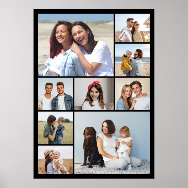 Create Your Own 9 Photo Collage Poster (Front)