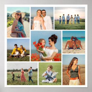 Create Your Own 9 Photo Collage Poster