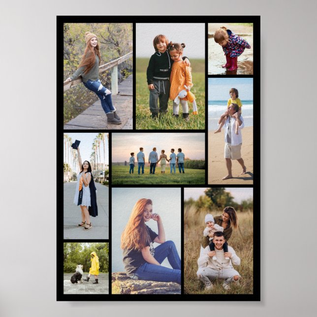 Create Your Own 9 Photo Collage Poster (Front)