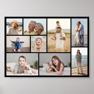 Create Your Own 9 Photo Collage Poster
