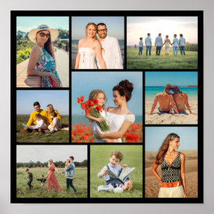 Create Your Own 9 Photo Collage Poster