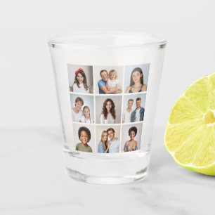 Create Your Own 9 Photo Collage Shot Glass