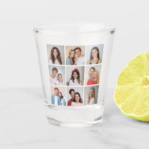 Create Your Own 9 Photo Collage Shot Glass