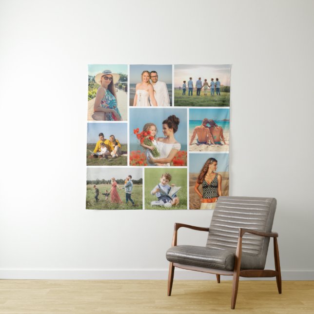 Create Your Own 9 Photo Collage Tapestry (In Situ)