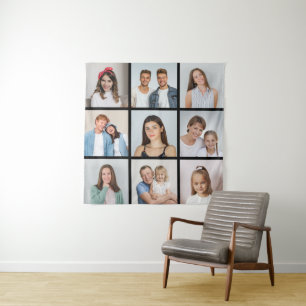 Create Your Own 9 Photo Collage Tapestry