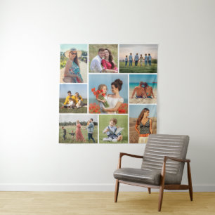 Create Your Own 9 Photo Collage Tapestry