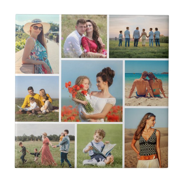 Create Your Own 9 Photo Collage Tile (Front)