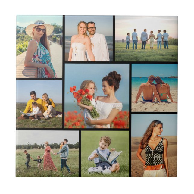 Create Your Own 9 Photo Collage Tile (Front)