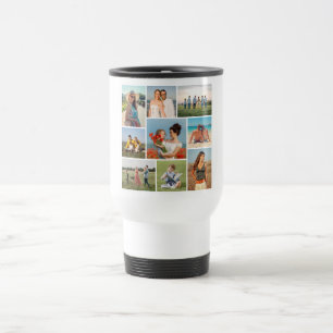 Create Your Own 9 Photo Collage Travel Mug