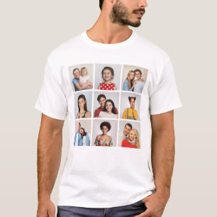 Create Your Own 9 Photo Collage Unisex T-Shirt