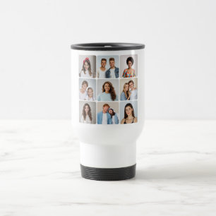 Create Your Own 9 Rounded Corners Photo Collage Travel Mug