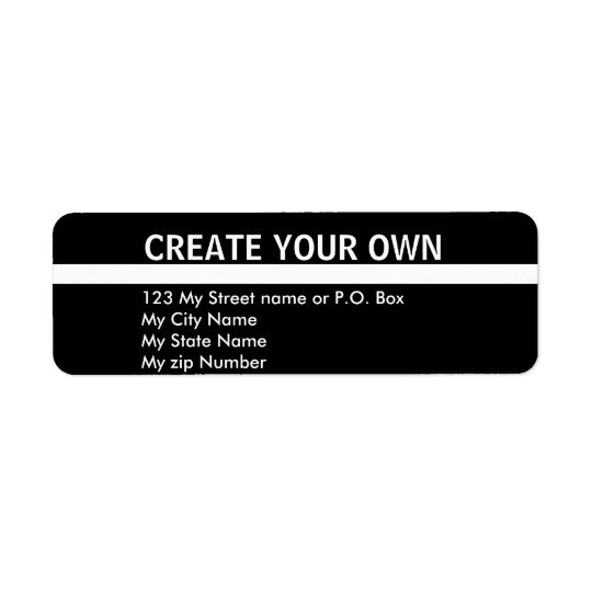 Create Your Own 9 simple return address Label, Return Address Label