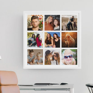 Create Your Own 9 Square Photo Collage Poster