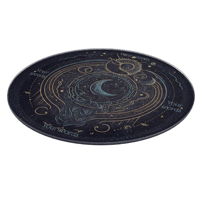 Create Your Own Abstract Celestial Lunar Cutting Board (Corner)