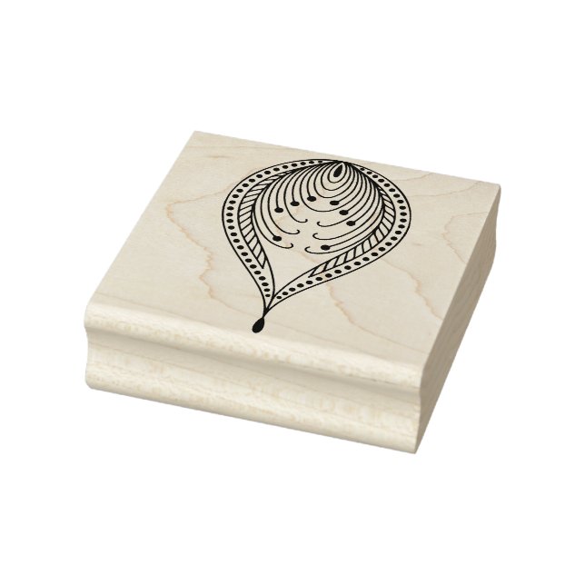 Create Your Own Abstract Lines Dots Feather Petal Rubber Stamp (Stamp)