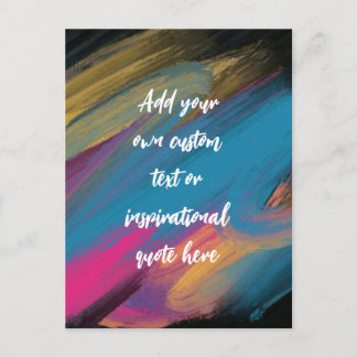 Create Your Own Abstract Motivational Quote Postcard