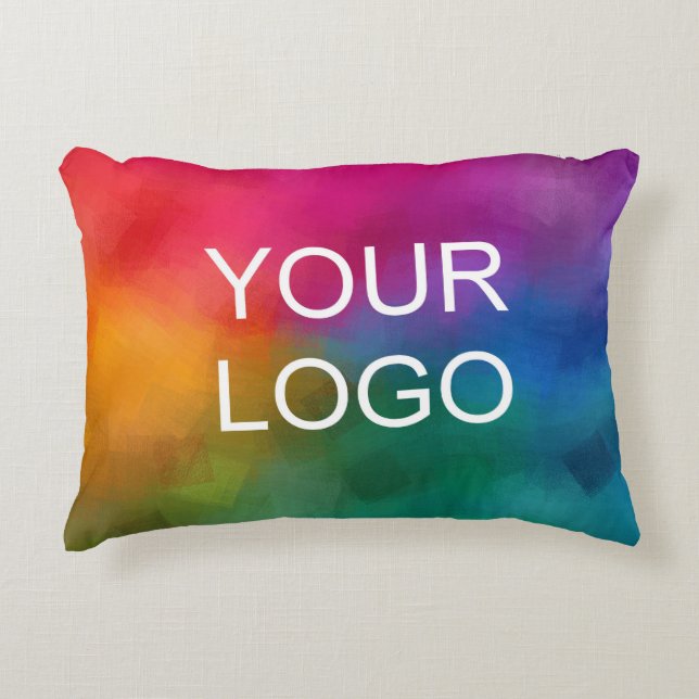 Create Your Own Add Business Company Logo Image Decorative Cushion (Front)