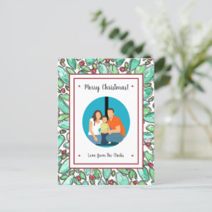 Create Your Own Add Photo Customised Christmas  Postcard