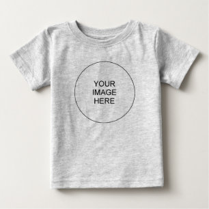 Create Your Own Add Text Picture Template Grey Baby T-Shirt