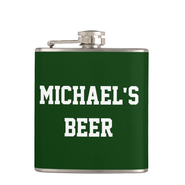 Create Your Own Add Your Name Beer Hip Flask (Front)