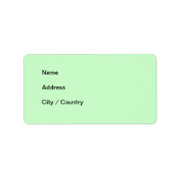 Create Your Own Address Label Green