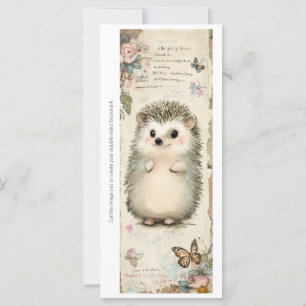 Create Your Own Adorable Hedgehog Bookmark Card