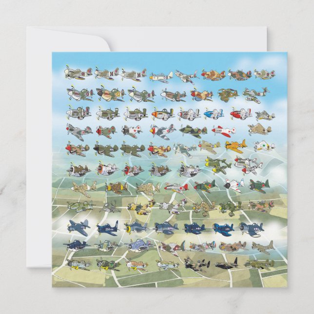 create your own aeroplane caricature (Front)