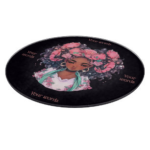 Create Your Own African American Woman Cancer Cutting Board
