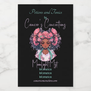 Create Your Own African American Woman Cancer Wine Label