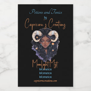 Create Your Own African American Woman Capricorn Wine Label