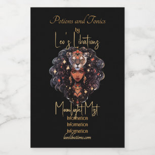 Create Your Own African American Woman Leo Wine Label