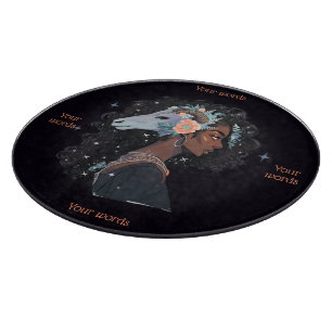 Create Your Own African American Woman Sagittarius Cutting Board