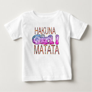 Create Your Own African Girl Colours Hakuna Matata Baby T-Shirt