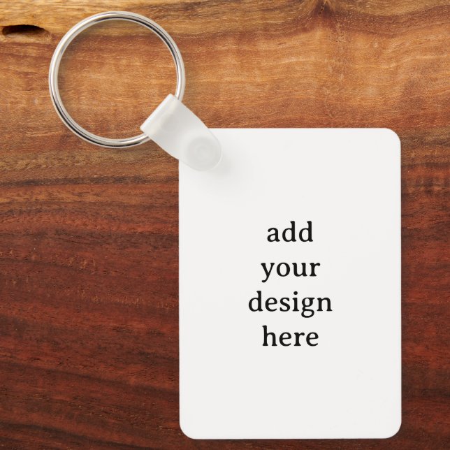 Create Your Own Aluminium Rectangle 1.6" x 2.25" Key Ring (Front)