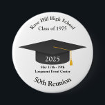 Create Your Own Alumni Personalised Class Reunion 7.5 Cm Round Badge<br><div class="desc">Simply edit the text boxes using the easy-to-use personalisation tool to include your school name and the date and location of the reunion, whatever you like, and Viola! Reunion Buttons for all! No elements are restricted, so you can edit all the fonts and colours aside from the graphic. Nice souvenir...</div>
