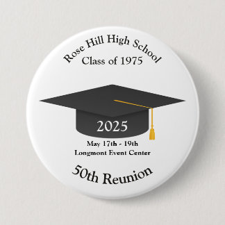 Create Your Own Alumni Personalised Class Reunion 7.5 Cm Round Badge