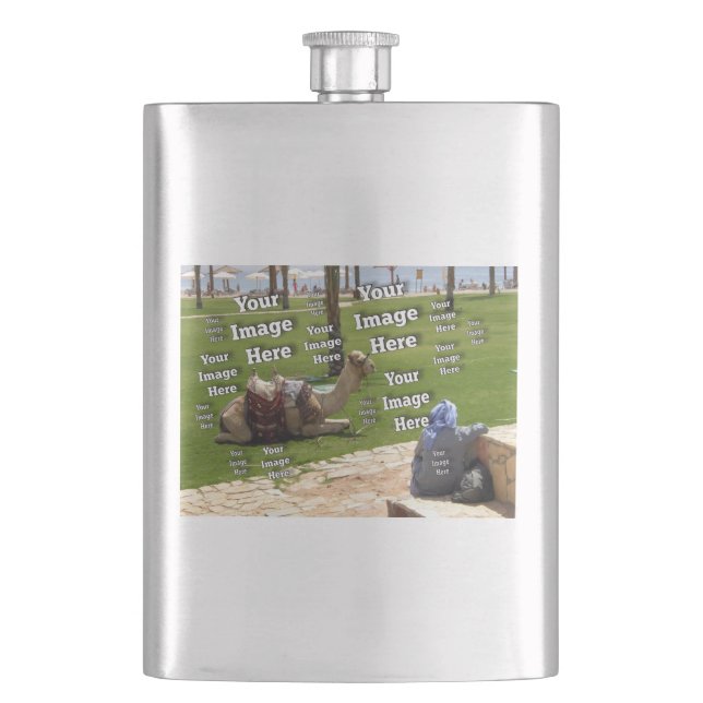 Create Your Own Amazing Image Template Hip Flask (Front)