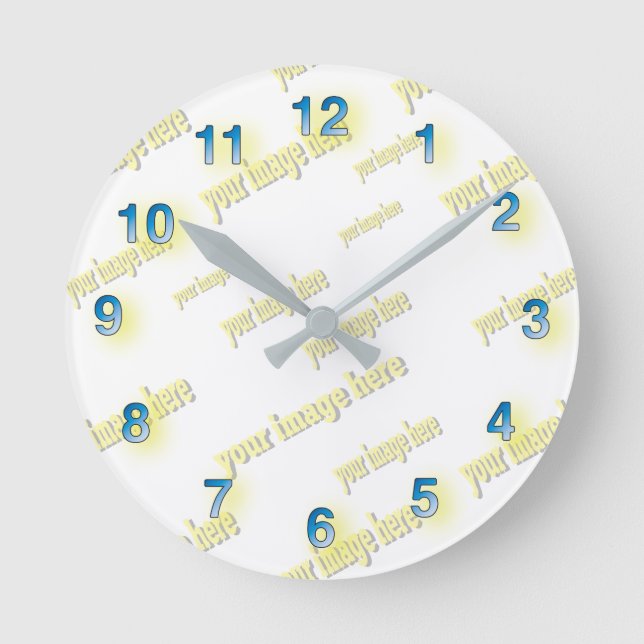 Create Your Own Amazing Image Template Round Clock (Front)