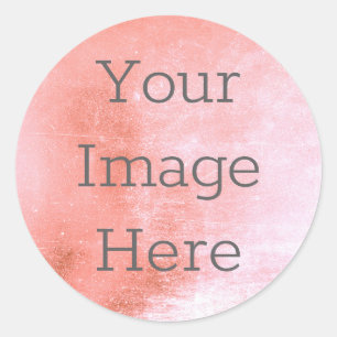 Create Your Own Antique Worn Rose Gold Faux Foil Classic Round Sticker