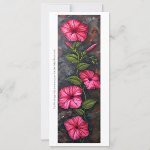 Create Your Own Antiqued Pink Hibiscus Bookmark
