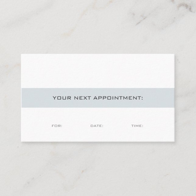 Create Your Own Appointment Reminder Elegant Plain Card (Front)
