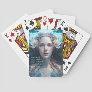 Create Your Own Aquarius Sun Sign Zodiac Goddess Playing Cards