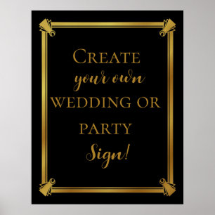 Create your own art deco style wedding sign