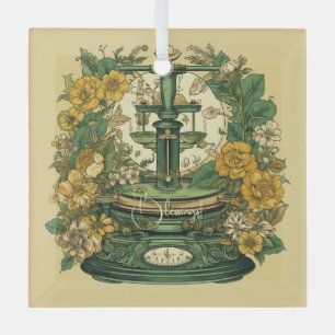 Create Your Own Art Nouveau Libra Zodiac Glass Tree Decoration